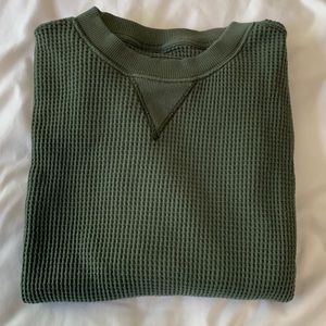 Aerie The Sweat Waffle Crew Neck Sweatshirt